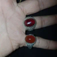 انگشتر نقره عقیق یاقوت