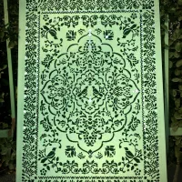 تابلو کار دست کالیگرافی و پودر مخمل