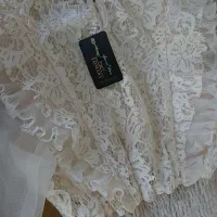 شومیز کرم و مانتو پاییزه مزونی گرم مجلسی|لباس|پرند, فاز ۳|دیوار