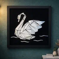 تابلو آینه ای قو / آینه دکوراتیو