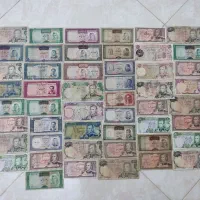 50 برگ اسکناس متنوع قدیمی و کلکسیونی و آلبوم هدیه