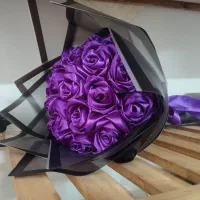 ساخت دسته گل روبانی