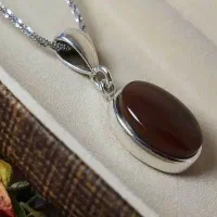 گردنبند عقیق نقره