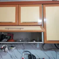 کابینت اهنی و هود سینگ|کتابخانه، شلف، قفسه‌های دیواری|گلستان (تهران), |دیوار