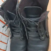 کفش بوت  چرم مشکی سالم درحدنو