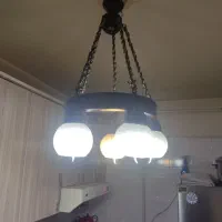 لوستر چوبی ۵شاخه|لوستر و چراغ آویز|زنجان, |دیوار