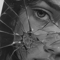 سیاه  قلم پرتره|تابلو، نقاشی، عکس|قم, امامزاده ابراهیم|دیوار