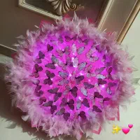 دسته گل پروانه ای چراغدار کادویی سوپرایز
