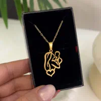 گردنبند سفارشی استیل طلایی مشابه طلا