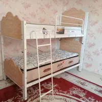 تخت خواب یکنفره و دوطبقه وکیوم گلدار مدل رز|تخت و سرویس خواب|مشهد, سپاد|دیوار