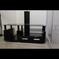 میز تلوزیون شیشه ای مشکی