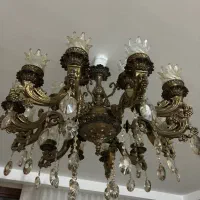 لوستر ۶ شعله سه تایی مجموعا ۱۸ چراغ