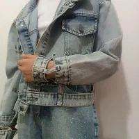 کت و شلوار لی دخترانه نگین کوب از ۱۱سال تا ۱۴سال|لباس|کوهدشت, |دیوار