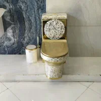 ست سفید طلایی سرویس و حمام|لوازم سرویس بهداشتی|رباط‌کریم, رباط‌کریم|دیوار