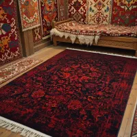 فرش ماشینی قرمز