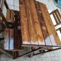 میزوصندلی تاشوچوب روسی نهارخوری