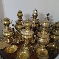سماور ذغالی 10عدد باسرویس|سماور، چای‌ساز، قهوه‌ساز|تهران, سنگلج (شاپور)|دیوار