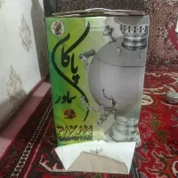 سماور برنجی 10لیتری نو قلم کاری شده  آکبند