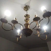 لوستر برنز آبکاری طلا|لوستر و چراغ آویز|تهران, شهرک شهید رجایی (کوی نوبنیاد)|دیوار