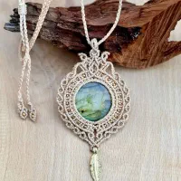 گردنبند دستبند میکرو مکرومه سنگ خاص|بدلیجات|شیراز, وصال|دیوار