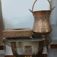 سطل جای دستمال کاغذی مس درحد نو