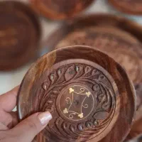 ست بشقاب های هندی چوبی|صنایع دستی و سایر لوازم تزئینی|فردیس, فردیس|دیوار