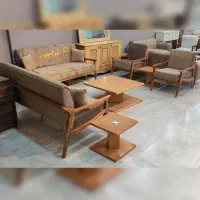 مبلمان مینیمال دسته زد چوب گردو اقساطی/شرایطی/چک