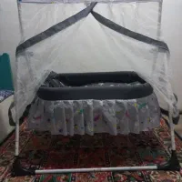 گهواره همراه + تشک گارد دار و بالشت