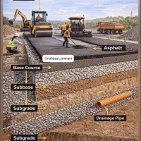اجرای آسفالت زیرسازی و محوطه
