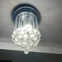 سه عدد لوستر ست کریستال|لوستر و چراغ آویز|کرج, دهقان ویلا|دیوار