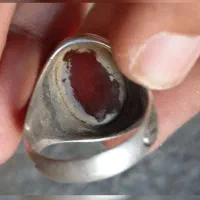 انگشتر کهنه قدیمی یمن آلبالویی|جواهرات|تربت‌حیدریه, مظفریه|دیوار