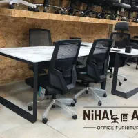 مبل اداری میز صندلی کنفرانس گروهی توری مدرن فلزی