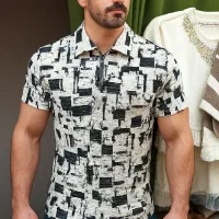 تیشرت مراکشی یقه زیپ دار . مردانه.  آرتا