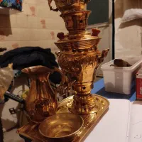 سماور دکوری معاوضه با انگشتر هم میکنم|سماور، چایساز، قهوهساز|باسمنج, |دیوار