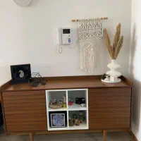 کنسول چوبی با ۴ آینه