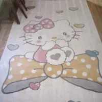 فرش کودک به همراه سطل و ساعت