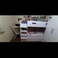 تخت دوطبقه کمد کتابخانه میز تحریر|تخت و صندلی بچه|بیرجند, |دیوار