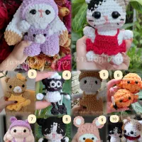 عروسک های بافتنی کوچیک و بزرگ