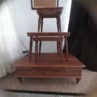 میز جلو مبلی وسه عدد گل میز|مبلمان خانگی و میز عسلی|لار, |دیوار