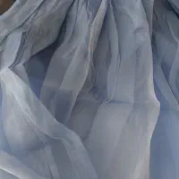 پرده حریر آبی آسمانی