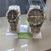 ست ساعت زنانه و مردانه بند استیل الگانس