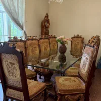 ست کامل ۹ نفره مبلمان و میزناهارخوری ۱۰ نفره