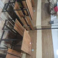 میز و نیمکت چوبی فلزی