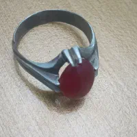 دوعددانگشتر یاقوت نقره
