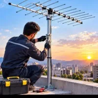 نصاب حرفه ای آنتن وخدمان تلویزیون در پرند