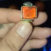 انگشتر نقره عقیق یمن اصل خط