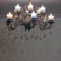 لوستر کلاسیک 12 شعله برنز