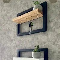 شلف های دیواری چوب|کتابخانه، شلف، قفسههای دیواری|نوشهر, |دیوار