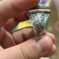 انگشتر شجر رکاب قلم کار استاد یمنی ۲۷ گرم