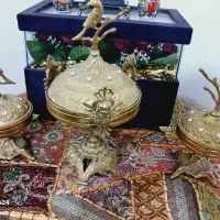 شکلات خوری و قندان برنز